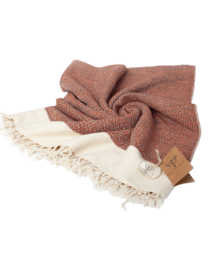 Foot Towel Herringbone Pattern Fuchsia Color